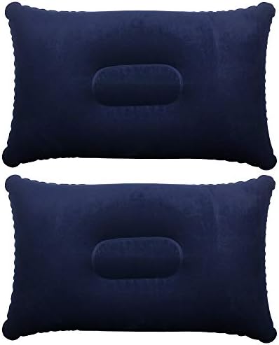 TRIXES Inflatable Pillows x2 – Multipack of Blue Inflatable Pillows Perfect for Travel/Camping/Outdoors/Fishing - Blow up Pillow -Twin Pack – Ultra Light Water Resistant Pillows