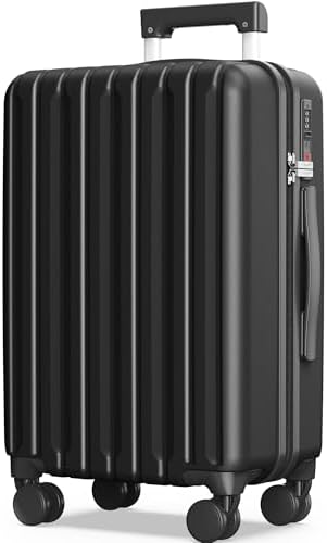 SHOWKOO Suitcase Large 28 Inch Expandable Hard Shell Lightweight Polycarbonate Travel Luggage Durable High Capacity with Wheels TSA Lock, Black
