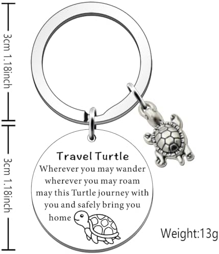 Tortoise Keychain Travel Keychain Travel Gifts for Women Family Friends Graduation Gifts - Image 2