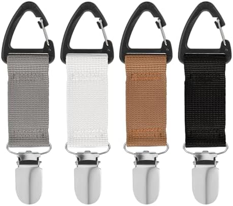 Mabor 4pcs Hat Clips for Travel on Bag,Hat Clip,Hands-Free Quick Access & Removal,Travel Accessories,Outdoor Bags, Backpacks, Purses,Beach Hat Totes for Women Girls Beach