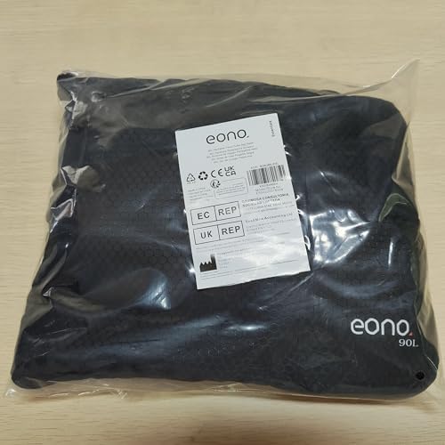 Eono 90L Foldable Travel Duffle Bag Hold All Travel Luggage Bag Holiday Bag with Multi-Pockets for Women Men (Black) - Image 7