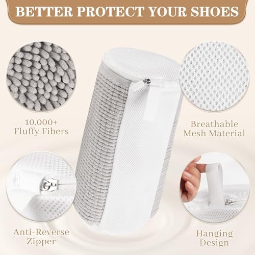 Shoe washing machine bag neaker Cleaning shoe dryer Laundry shoe bag ,Reusable,Shoe washing bag for washing machine and dryer (Light gray 1PCS) - Image 3