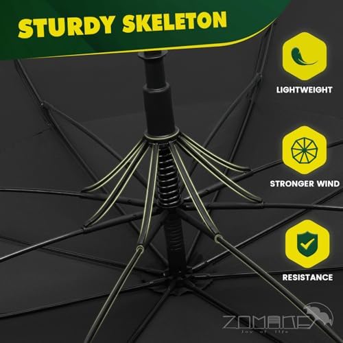 ZOMAKE Large Golf Umbrella 62/68 Inch - XL/XXL Windproof Strong Double Canopy Vented Golf Umbrellas,Automatic Open with EVA Grip,Umbrella Golf Windproof and Rainproof for Women Men - Image 4