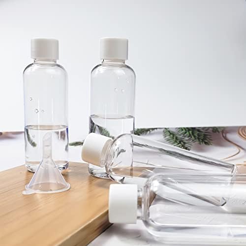 4pcs Travel Bottles,80ml Refillable Clear Empty Plastic Travel Size Containers Bottles with Screw Lids for Toiletries,Soap,Shampoo and Conditioner - Image 5