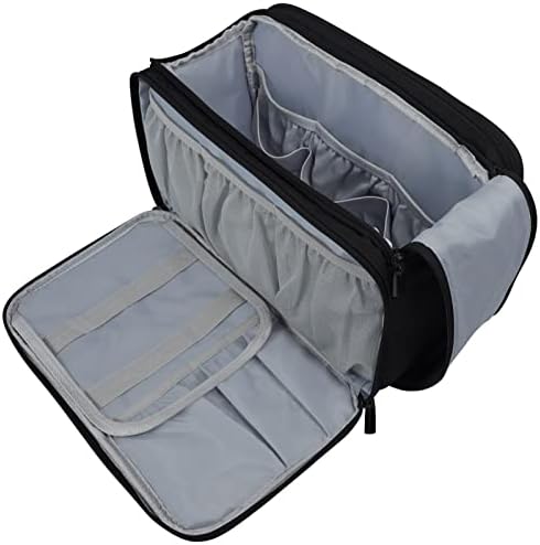 Gloppie Water- Resistant Toiletry Bag for Men - Portable Travel Wash Bag Toiletries Cosmetic Organizer Make up Bag - Foldable Shaving Dopp Kit Gym Bags Shower Bathroom Accessory(Black) - Image 9