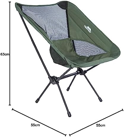Trespass Folding Chair Lightweight Camping Fishing Steel Frame Carry Bag Perch - Image 3