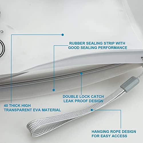 Clear Travel Toiletry Bags, Airport Security Liquids Bags for Toiletries 20x20cm TSA Approved,Travel Accessories Makeup Holiday Essentials Luggage for Men Women - Image 6