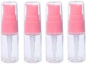 6 Pack Empty 10ml Plastic Pump Bottles Cream Shampoo Lotion Pump Bottle Refillable Sample Travel Bottles Toiletries Liquid Container Jar Pot Vial for Cosmetic Make-up (Transparent)