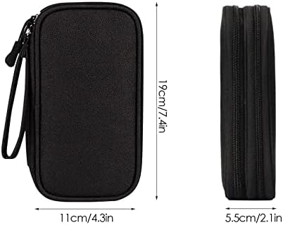 Travel Cable Organiser, Electronics Accessories Organiser Bag, Portable Waterproof Double Layers All-in-One Carry Travel Bag for Cable, Cord, Charger, Earphone, SD Cards, USB Drive, Power Bank - Image 2