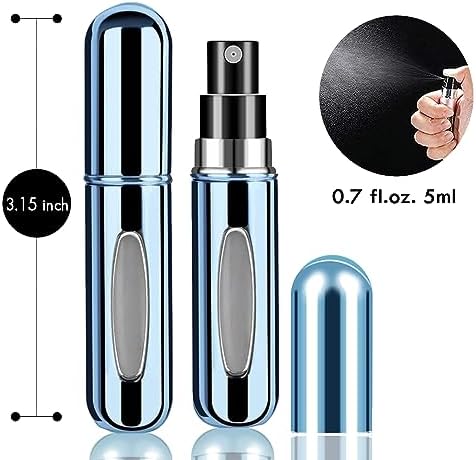 Perfume Atomiser pack of 5pcs Perfume Travel Bottle, 5ML Refillable Perfume Spray Bottle Easy to Refill Empty Atomiser Bottle for Purse, Handbag, Pocket and Luggage (Matte) - Image 2