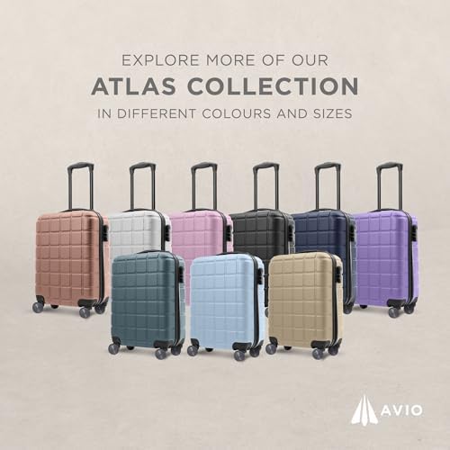 AVIO Atlas Carry On Suitcase - 52x35x20cm Lightweight Hard Shell Suitcase with Double Wheels, Telescopic Handle & Combi Lock, Airline-Approved for EasyJet, Ryanair & British Airways Travel - Image 9