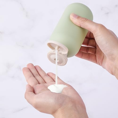 2Pcs Silicone Travel Bottles, 200ML Leak Proof Squeeze Travel Containers, Refillable Portable Empty Travel Size Bottles Accessories Containers for Toiletries,Shampoo and Conditioner - Image 2