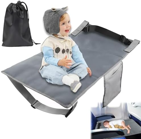 Toddler Airplane Bed Travel Essentials For Kids,Toddler Airplane Seat Extender Aeroplane Bed for Toddler Baby,Suitable for Children and Toddlers Airplane Travel with a Free Drawstring Storage Bag