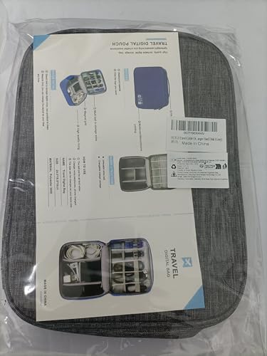 HCFGS Travel Cable Organiser Bag, Electronics Accessories Organizer Bag, Universal Carry Travel Gadget Bag for Cables, Power Bank,USB Drive, Charger Hard Disk (Gray) - Image 8