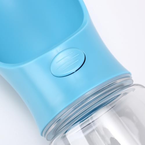 Dog Water Bottle, Lightweight, Leak Proof Portable 550 ML Water Dispenser with Drinking Feeder for Pets Outdoor Walking, Hiking, Travel, Food Grade Plastic For Pets (Blue) - Image 5