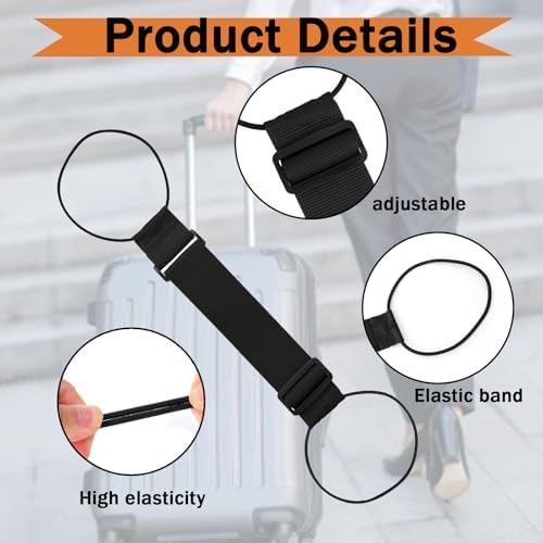 3PCS Elastic Fastening Belt for Luggage, Suitcase Straps, Luggage Strap for Suitcases, Adjustable Luggage Straps for Suitcases with Buckle Box Packing Belt Portable Travel Suitcase Accessory - Image 3