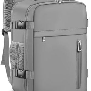Cabin Bags 40×20×25 for Ryanair Underseat Carry-ons Travel Backpack Hand Luggage Bag Cabin Size 20L Flight Rucksack Casual Daypack School Office Backpack Fit 14 Inch Laptop-Grey