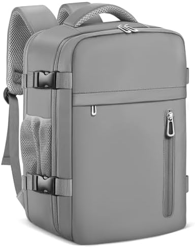 Cabin Bags 40×20×25 for Ryanair Underseat Carry-ons Travel Backpack Hand Luggage Bag Cabin Size 20L Flight Rucksack Casual Daypack School Office Backpack Fit 14 Inch Laptop-Grey