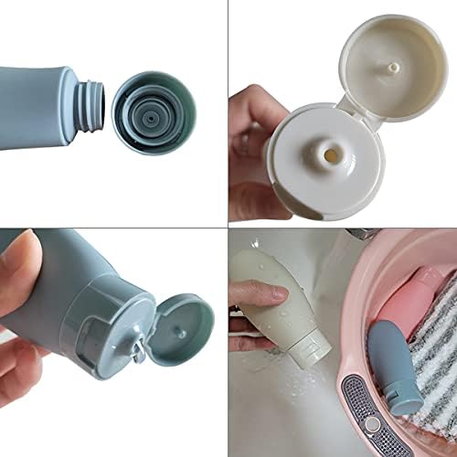 3 Pcs Travel Bottles Set,60ML Travel Bottles & Containers,Small Mini Empty Plastic Squeeze Bottles for Travel Toiletries,Shampoo and Conditioner with Storage Bag - Image 5