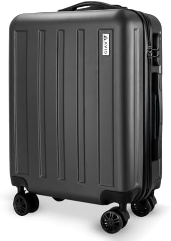 AVIO Jett Cabin Suitcase 55x40x20cm - Lightweight Double-Wheel Luggage Bag, 2 Internal Pockets, Telescopic Handle w/ 3 Heights, Durable ABS Hard Shell - Approved by Most Airlines