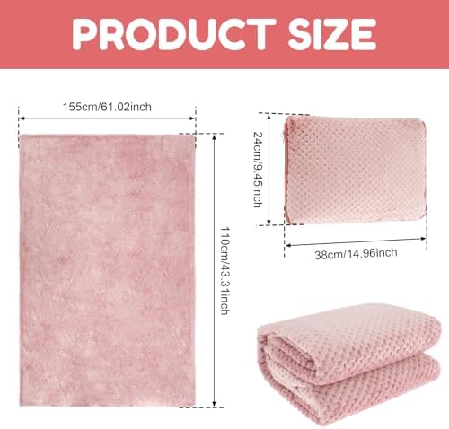 Travel Blanket and Pillow Set Soft Flannel Airplane Blanket Double Purpose Flight Blanket Portable Travel Throw Blanket Office Blanket with Fixed Belt Travel Essentials Gifts for Women, Men, Kids - Image 2