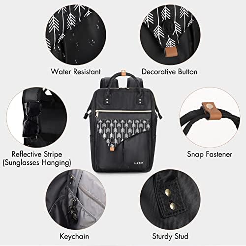 Lekesky Backpack Womens Travel Backpack Extra Large Rucksack Bag for Women Men Overnight Backpack Weekender Backpack,17.3" Backpack,Black - Image 4