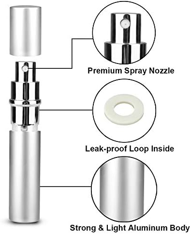 Travel Perfume Atomiser Bottle Refillable, 3 Pcs 6ML Leak Proof Aftershave Atomiser Spray Bottle Refillable Small Perfume Refill Bottle Travel Essentials Mini Perfume Decanter - Image 3