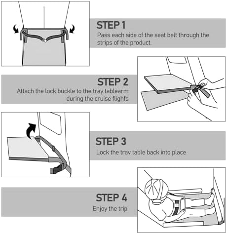 Toddler Airplane Bed Travel Essentials For Kids,Toddler Airplane Seat Extender Aeroplane Bed for Toddler Baby,Suitable for Children and Toddlers Airplane Travel with a Free Drawstring Storage Bag - Image 6