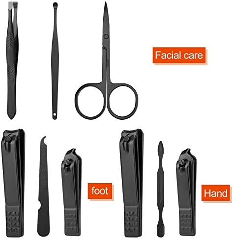 Manicure Set Men Travel Manicure Set Nail Clippers Mens Accessories Stainless Steel Nail Clippers Set Pedicure Set Personal Care Kit Nail Grooming Kit Gift for Men Husband Friend Parents Women - Image 2