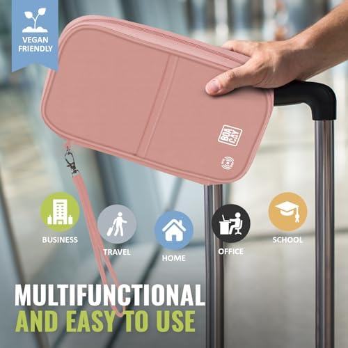 BOACAY Family Passport Holder, RFID Travel Wallet for Women & Men, Document Organiser, Holiday Essentials & Waterproof Cover for Tickets, Money, Cards - Image 6