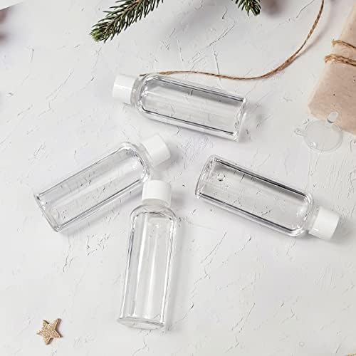 4pcs Travel Bottles,80ml Refillable Clear Empty Plastic Travel Size Containers Bottles with Screw Lids for Toiletries,Soap,Shampoo and Conditioner - Image 4