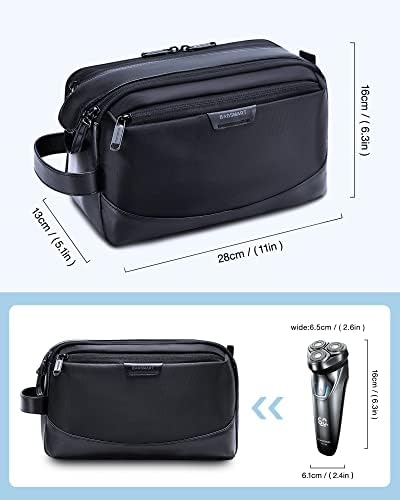 BAGSMART Toiletry Bag for Men, Travel Toiletry Organizer, Dopp Kit Water-Resistant Shaving Bag for Toiletries Accessories, Black - Image 6