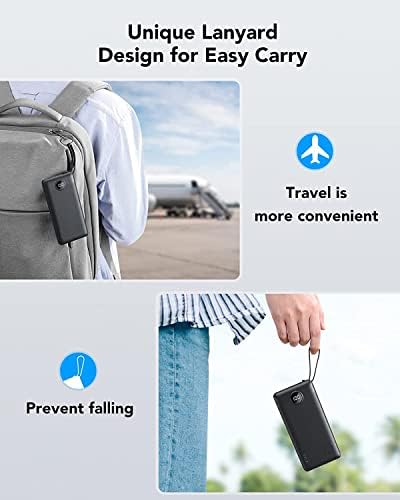 VRURC 10000mAh Power Bank With Built in Cables,USB C Battery Pack Portable Charger with 5 Outputs 2 Inputs Powerbank LED Display compatible with iPhone 14 13 12 Samsung S21 S20 Xiaomi - Image 7