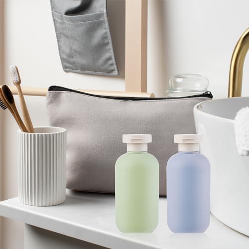 2Pcs Silicone Travel Bottles, 200ML Leak Proof Squeeze Travel Containers, Refillable Portable Empty Travel Size Bottles Accessories Containers for Toiletries,Shampoo and Conditioner - Image 4