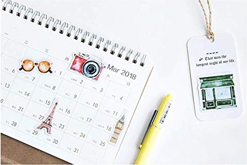 Mini Size Scrapbook Stickers, 45pcs DIY Decoration Travel Stickers Life Set for Travel Case, Laptop, Planners, Calendars, Scrapbook, Suitcase, Notebooks, Journal, Dimension Less 44mm(Travel) - Image 9