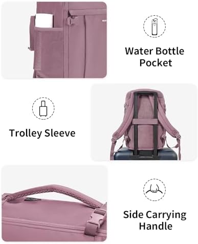 ECOHUB Ryanair Cabin Bags 40x20x25,20L Anti-Theft Underseat Carry On Travel Backpack, Recycled Hand Luggage Bag with Laptop Compartment,Flight Rucksack Bag for Men Women, Pink (Patent Pending) - Image 7