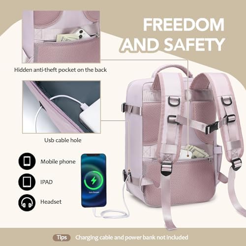 for Ryanair Cabin Bags 40x20x25, Travel Backpack Womens Underseat Cabin Bag Small Hand Luggage Bag Carry-ons Cabin Backpack Cabin Size Airback Backpack Flight Bag with Bottle Holder - Image 4