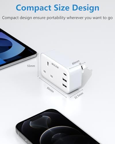 UK To Australia Plug Adapter with 3 USB, China New Zealand Australian Plug Adaptor from UK, 4 in 1 Grounded Charger UK to Australia Travel Plug Adaptor for AUS NZ Argentina Fiji and More (Type I) - Image 6
