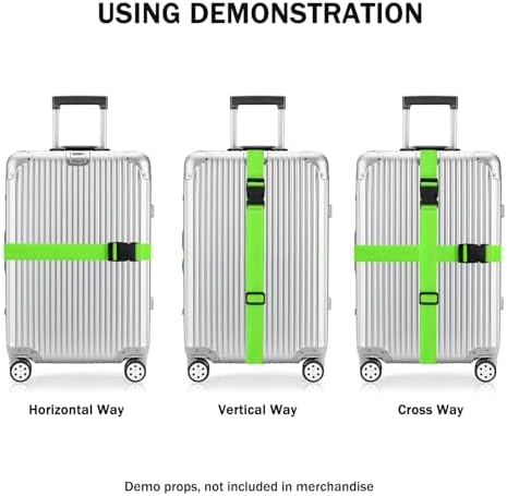 Luggage Straps for Suitcase 4 Pack, Heavy Duty Adjustable Suitcase Straps with Buckle, Luggage Belts Identifier Bands for Travel Case, 3.8x200CM - Image 4