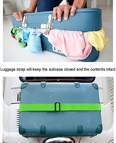 Luggage Straps for Suitcase 4 Pack, Heavy Duty Adjustable Suitcase Straps with Buckle, Luggage Belts Identifier Bands for Travel Case, 3.8x200CM - Image 5
