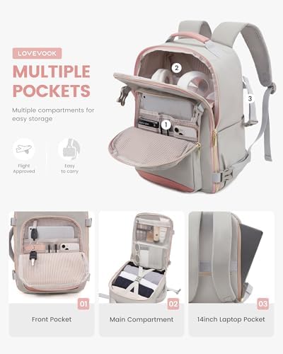 LOVEVOOK Ryanair Cabin Bags 40x20x25 Underseat Travel Bag Backpack 20L, Carry-Ons Hand Luggage Bag for Ryan Air Plane, Womens Small Under Seat Rucksack for Travelling - Image 4