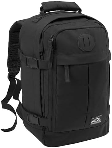 Cabin Max Travel Bag, for Ryanair Cabin Bags 40x20x25 Underseat, Carry-ons, Travel Backpack, Maximise Hand Luggage - Side Compression Straps - Anti-Theft Pocket -Metz 20L Vintage Black 40 x 20 x 25 cm