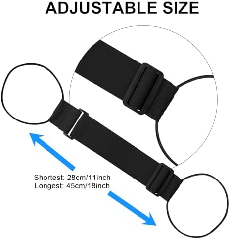 2 Pcs Elastic Fastening Belt for Luggage, Adjustable Luggage Straps for Suitcases Attach Bags, Portable Travel Suitcase Accessory (2 Black) - Image 4