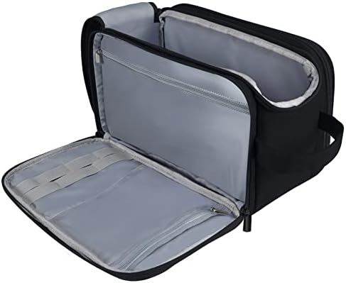 Gloppie Water- Resistant Toiletry Bag for Men - Portable Travel Wash Bag Toiletries Cosmetic Organizer Make up Bag - Foldable Shaving Dopp Kit Gym Bags Shower Bathroom Accessory(Black) - Image 8