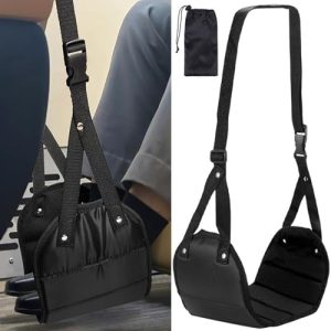Airplane Footrest, Airplane Travel Accessories, Adjustable Foot Hammock Under Desk, Plane Travel Foot Rest, Provides Relaxation and Comfortable for Long Flight