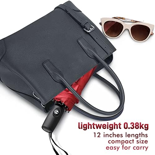 NINEMAX Compact Umbrella Windproof Strong,Travel Small Folding Umbrella Automatic Double Canopy for Women Men - Image 6