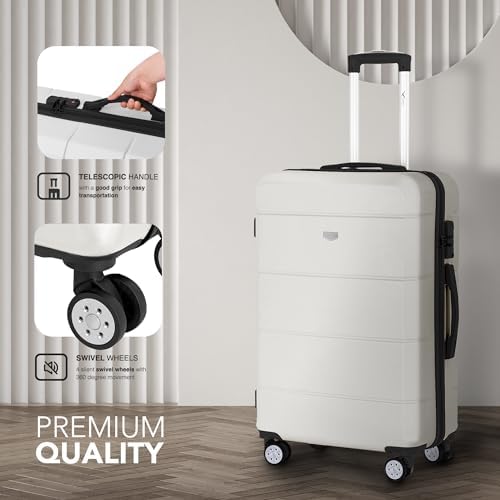 LUGG Travel Suitcase Set - Jetset 3-Piece Hard Shell Luggage, 20" 25" 29 Strong & Lightweight with Secure TSA Lock, Smooth 360° Wheels, Internal Pockets - Airline Approved - Image 3