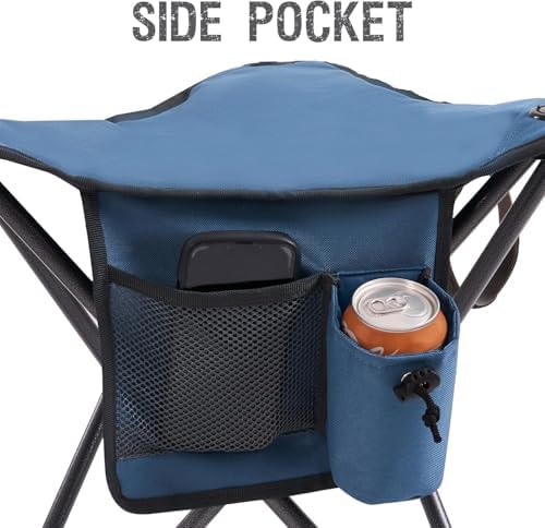 Portal Camping Stool Folding with Backrest Portable Collapsible Seat Small Chair for Adults Pop up Stool Travel Seat Tall Lightweight for Hiking Backpacking Festival Fishing Walking Events 102KG - Image 5