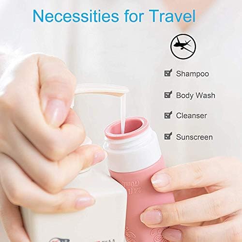 PYJR 8 Piece Travel Bottle Set, Anti-Leak Portable Travel Bottle, TSA Approved Cosmetic Container for Shampoo, Shower Gel, Solar Oil, Lotion., 8 Pieces, PYJR - Image 4