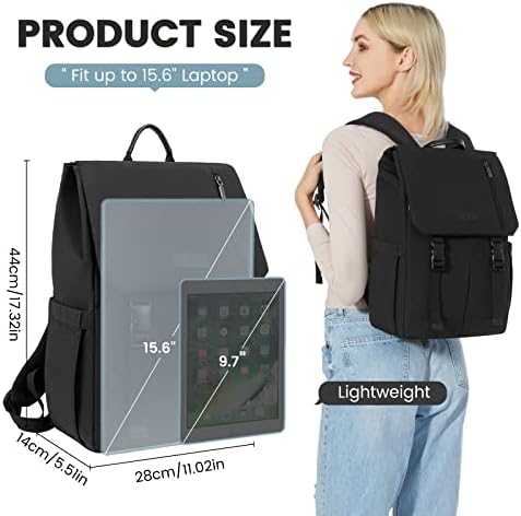 LOVEVOOK Backpack Womens Mens 15.6 inch Laptop Rucksack Bag for Ladies Waterproof High School Bags for Girls Boys Fashion Anti Theft Backpack with USB Casual Daypacks for Travel University Work - Image 2